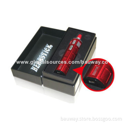 Bauway Manufacturer 2,200mAh Huge Vapor Newly Designed Dry Herb Stick Vaporizers, 29*29*140mmNew